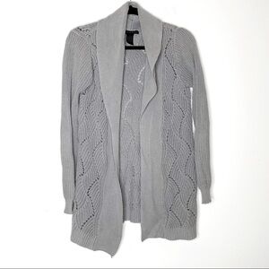 GRACE ELEMENTS grey cardigan. Open front. Size S